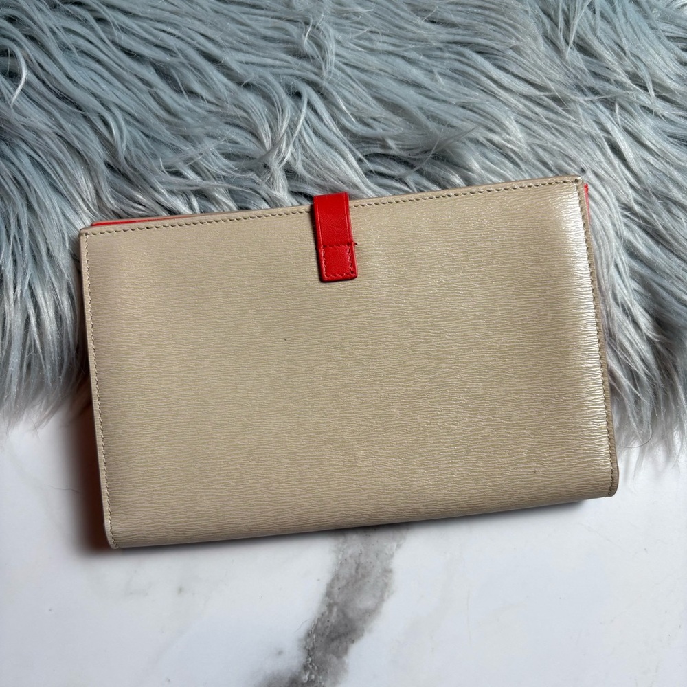 Celine strap wallet multifunction in bicolor gold hw- large - Picture 5 of 16